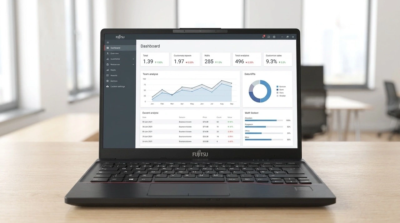 Матовый экран LIFEBOOK E5412 в светлом офисе